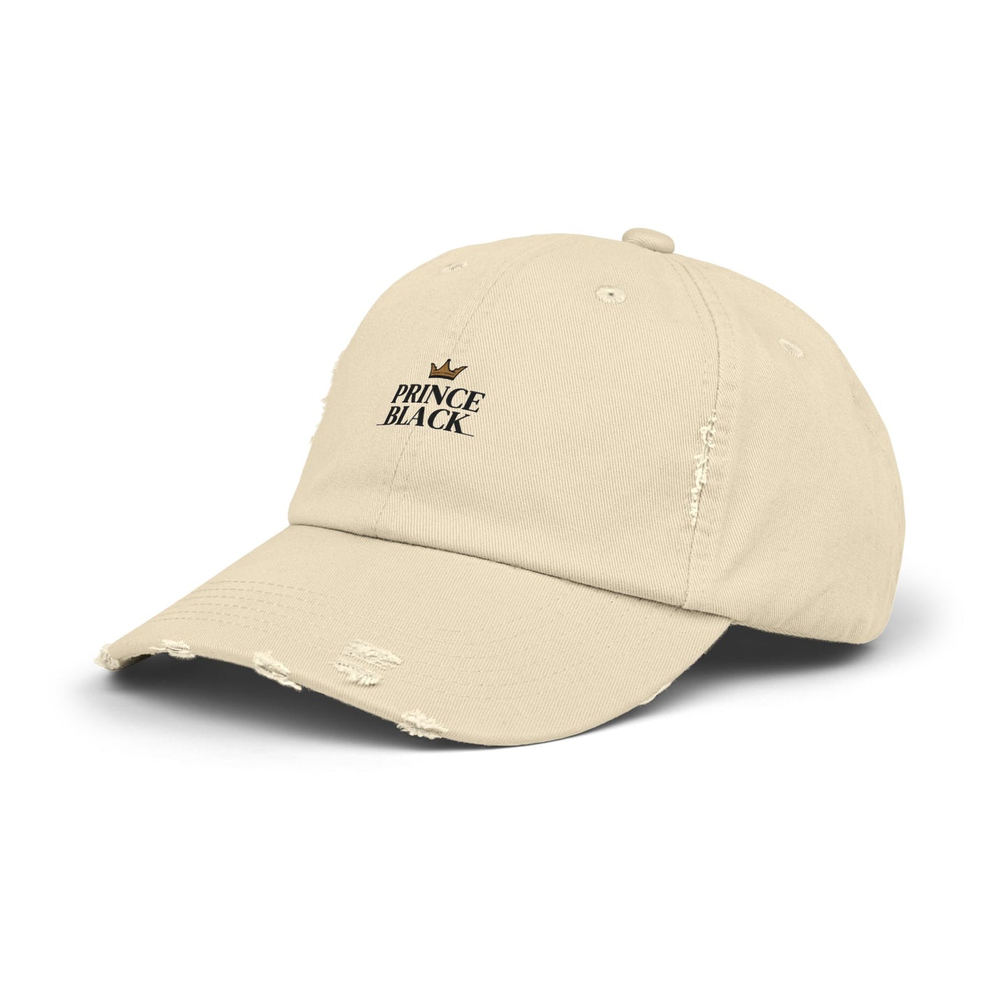 Distressed Cap - Stylish Prince Black Baseball Hat