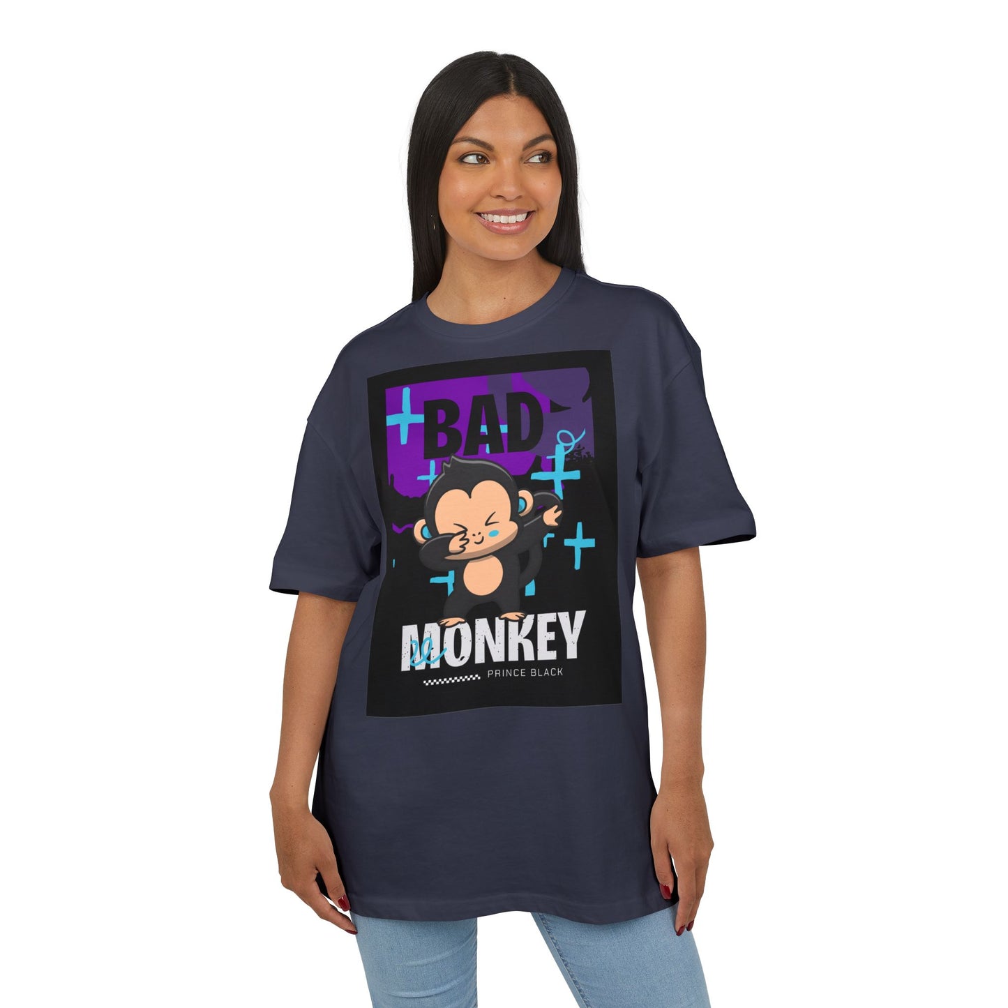 Bad Monkey Graphic Unisex Oversize Tee - Fun & Comfy Streetwear for Casual Vibes