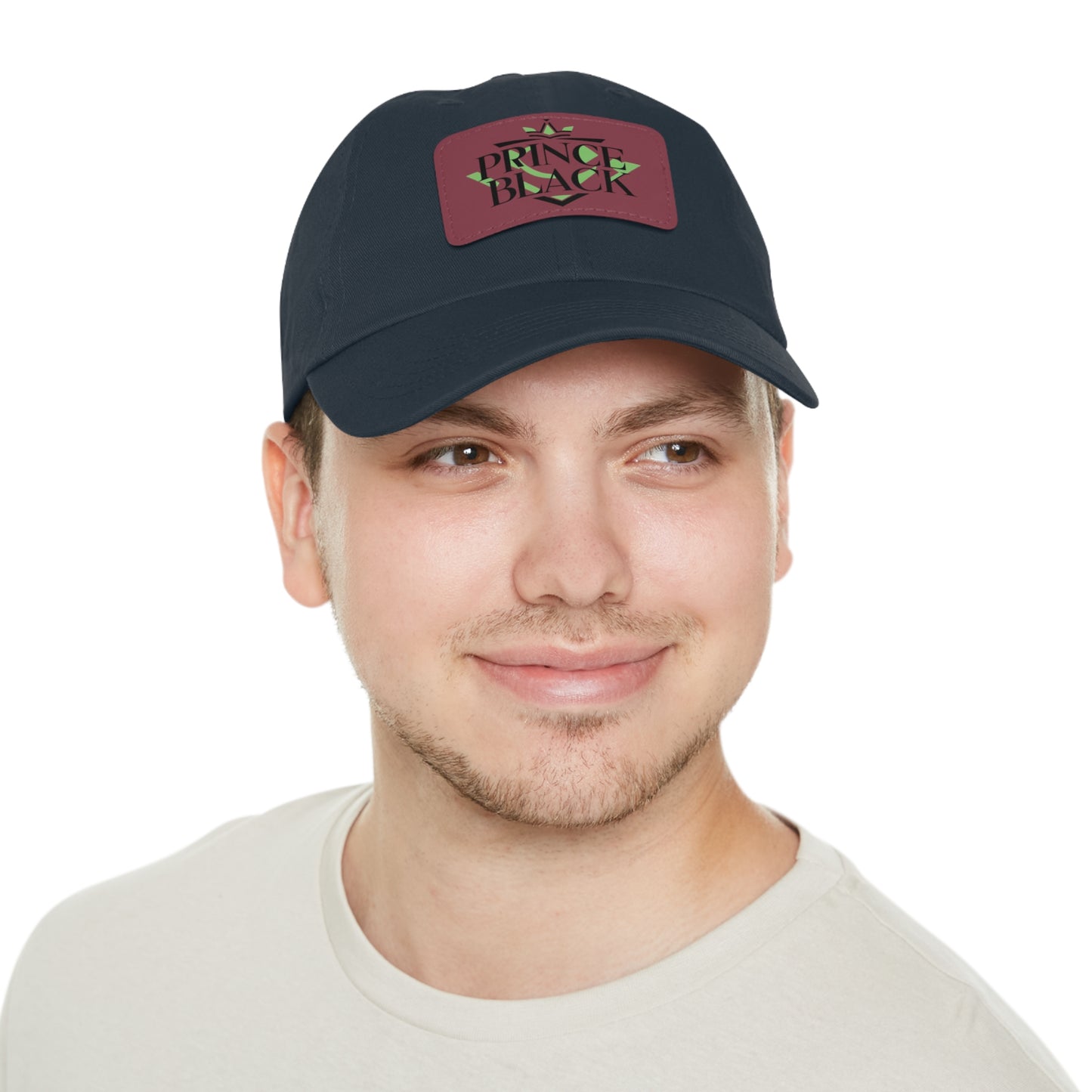 Stylish Dad Hat with Leather Patch - 'Prince Black' Design for Casual Outdoor Wear