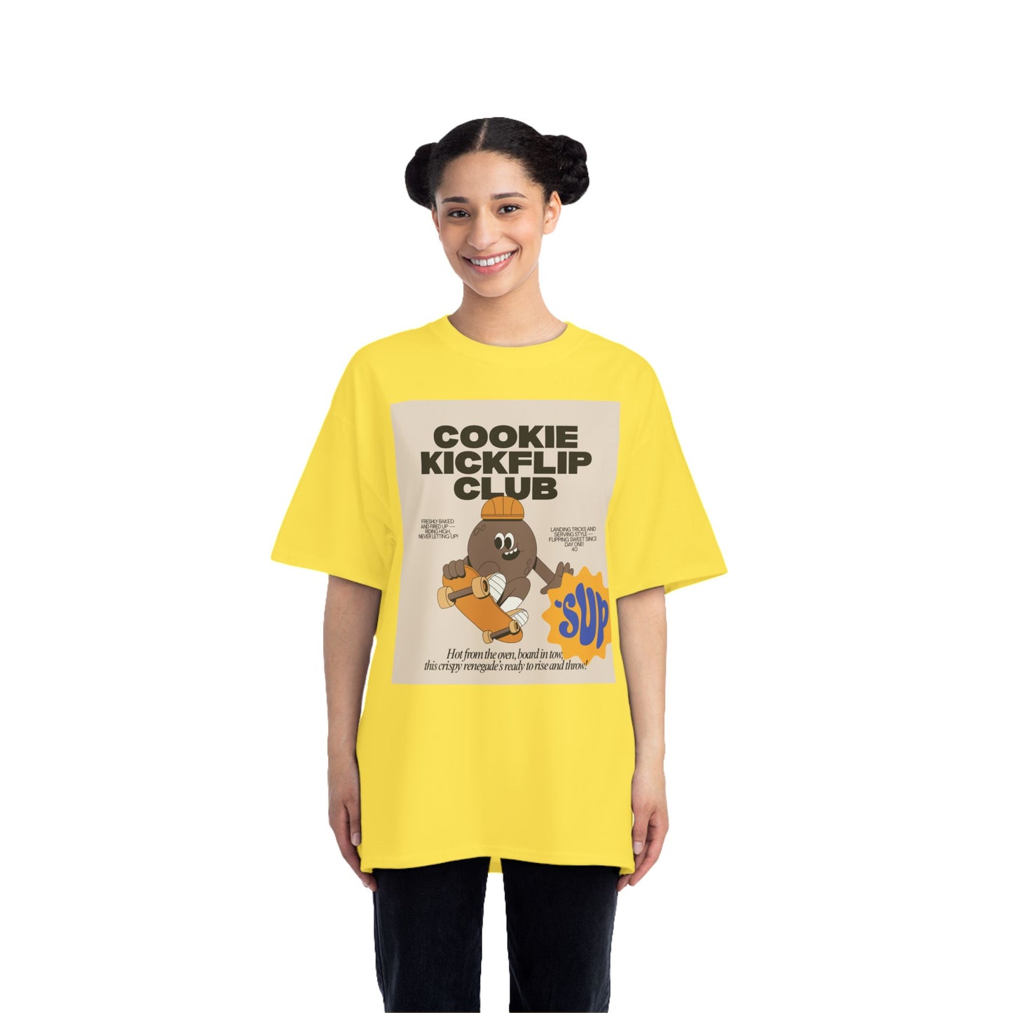 Cookie Kickflip Club T-Shirt - Fun Skateboarding Tee for Kids & Teens