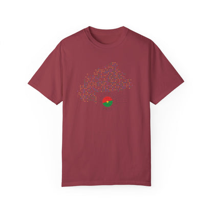 Burkina Faso T-Shirt with Artistic Flag Design - Perfect for Celebrations and Everyday Wear