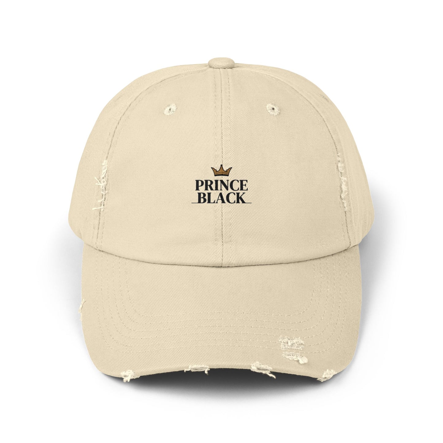 Distressed Cap - Stylish Prince Black Baseball Hat