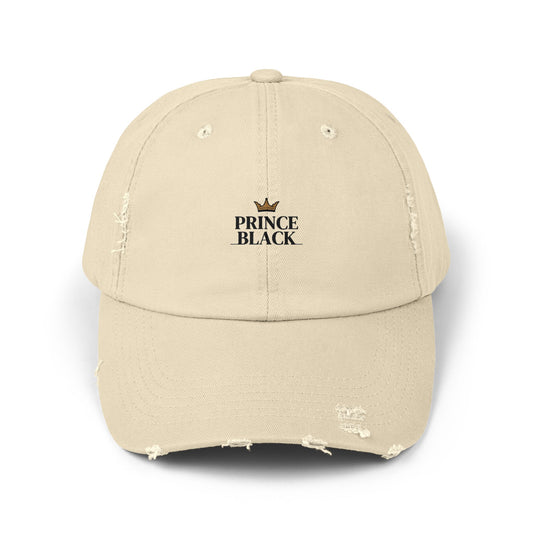 Distressed Cap - Stylish Prince Black Baseball Hat