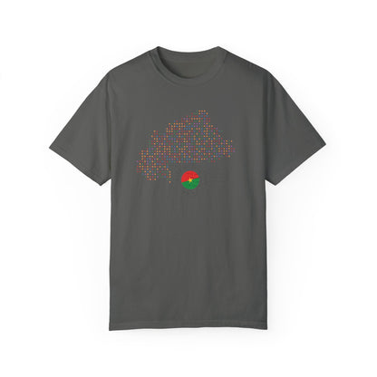 Burkina Faso T-Shirt with Artistic Flag Design - Perfect for Celebrations and Everyday Wear