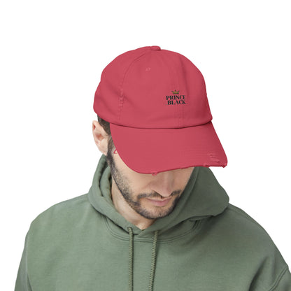 Distressed Cap - Stylish Prince Black Baseball Hat