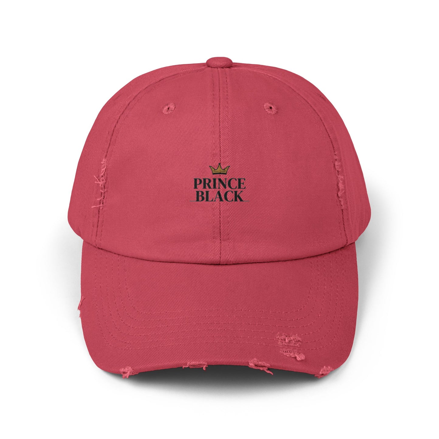 Distressed Cap - Stylish Prince Black Baseball Hat