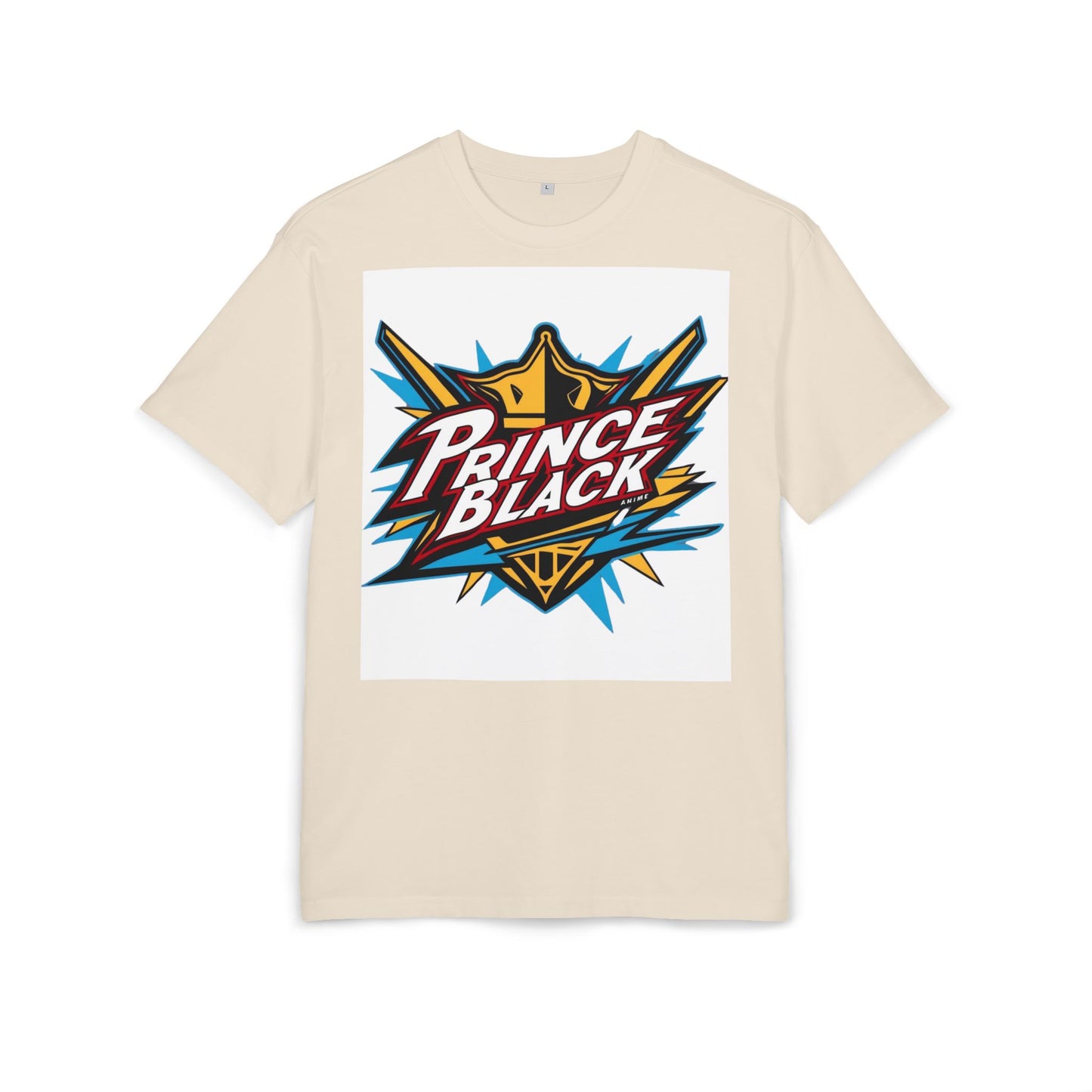 Unisex Oversized Tee - Energetic ‘Prince Black’ Graphic - Casual Streetwear