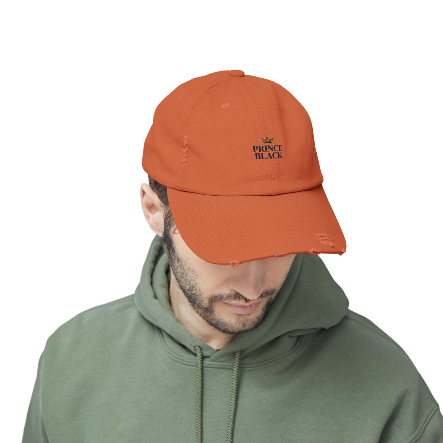 Distressed Cap - Stylish Prince Black Baseball Hat