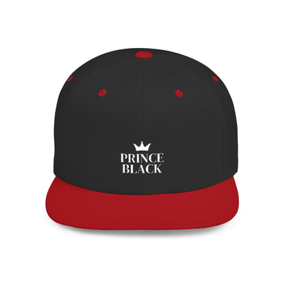 Stylish Prince Black Flat Bill Snapback Hat for Fashion-Forward Individuals