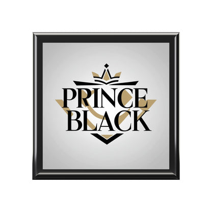 Elegant Black Jewelry Box with Crown Design - Perfect Gift for Him
