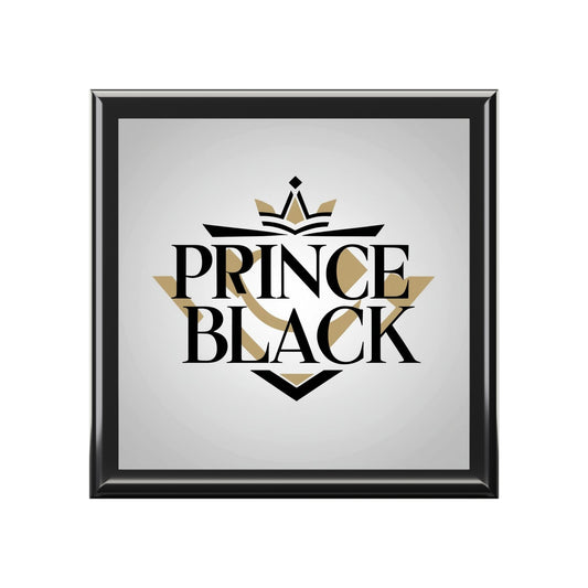 Elegant Black Jewelry Box with Crown Design - Perfect Gift for Him