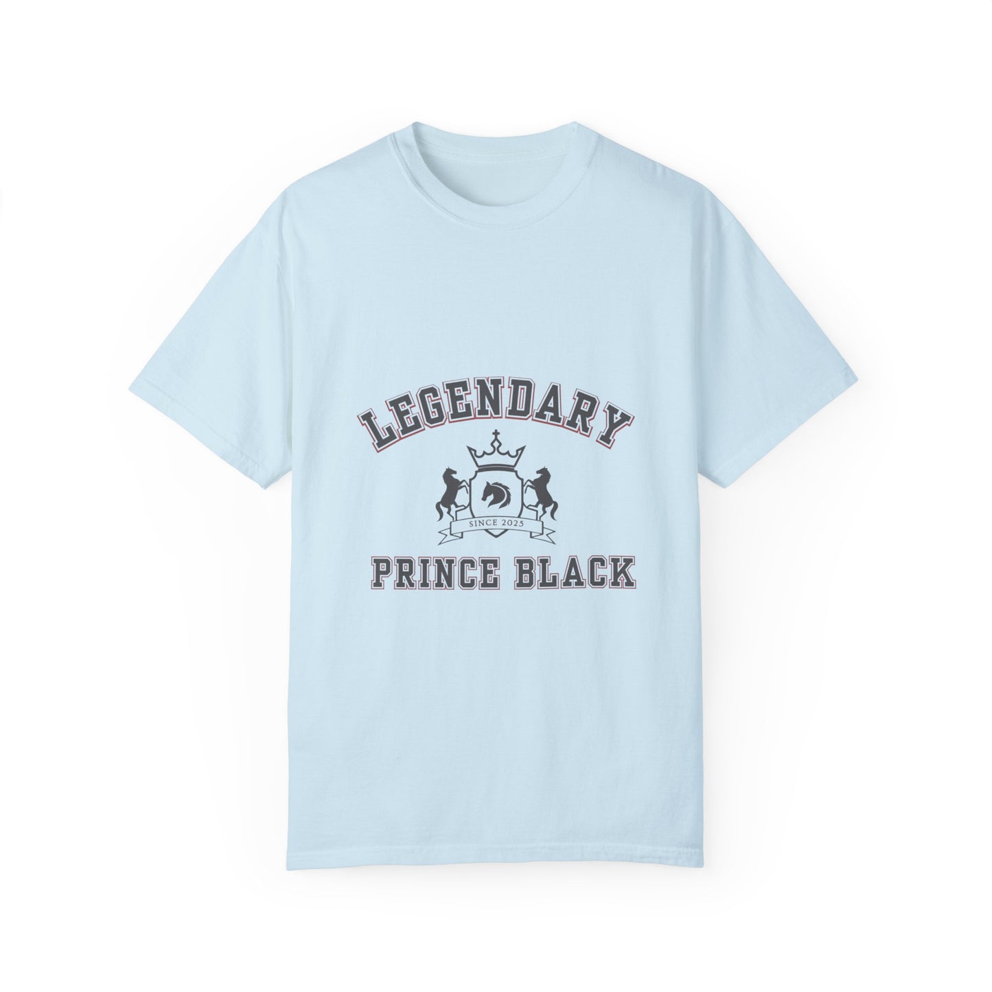 Legendary Prince Black Unisex Garment-Dyed T-Shirt