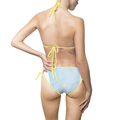 Elegant Women's Light Blue Bikini Swimsuit for Beach and Pool Days 