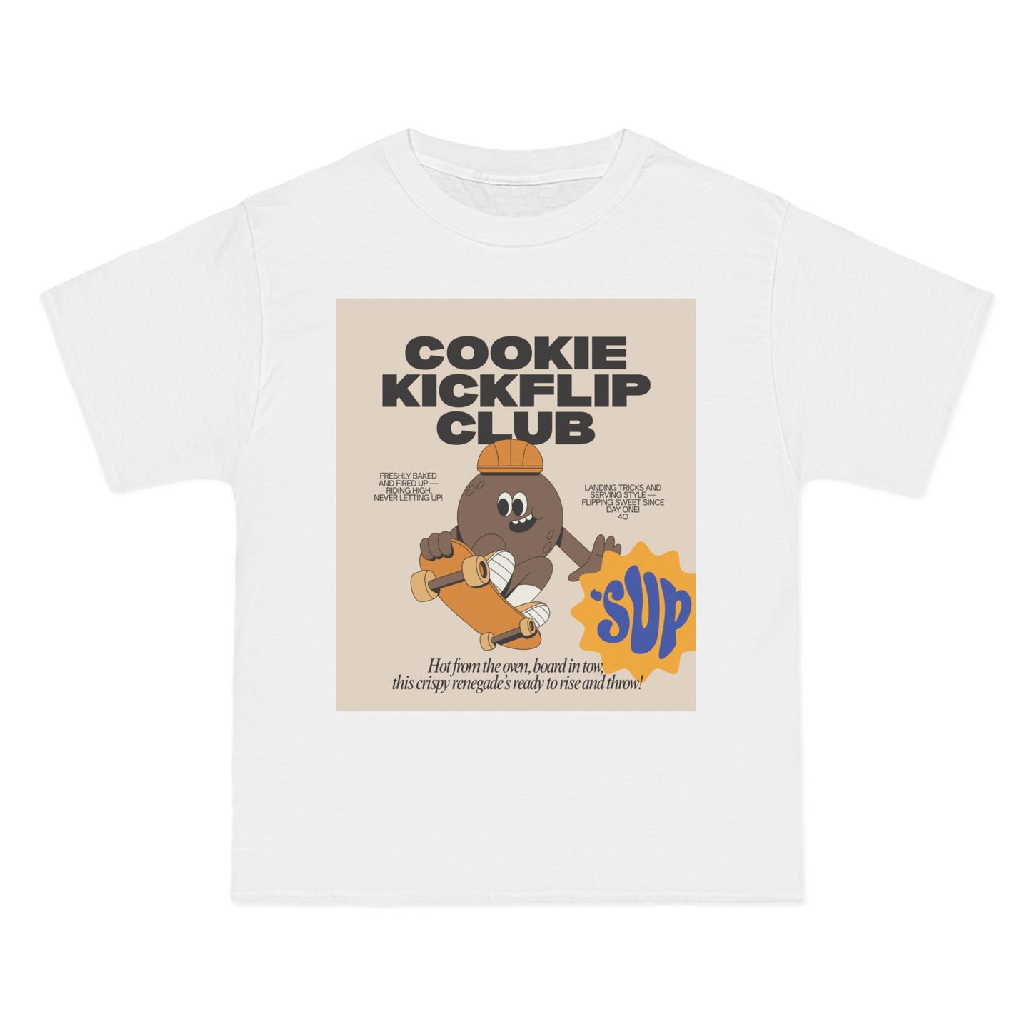 Cookie Kickflip Club T-Shirt - Fun Skateboarding Tee for Kids & Teens