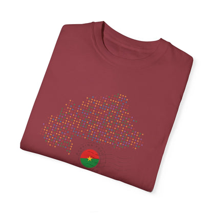 Burkina Faso T-Shirt with Artistic Flag Design - Perfect for Celebrations and Everyday Wear