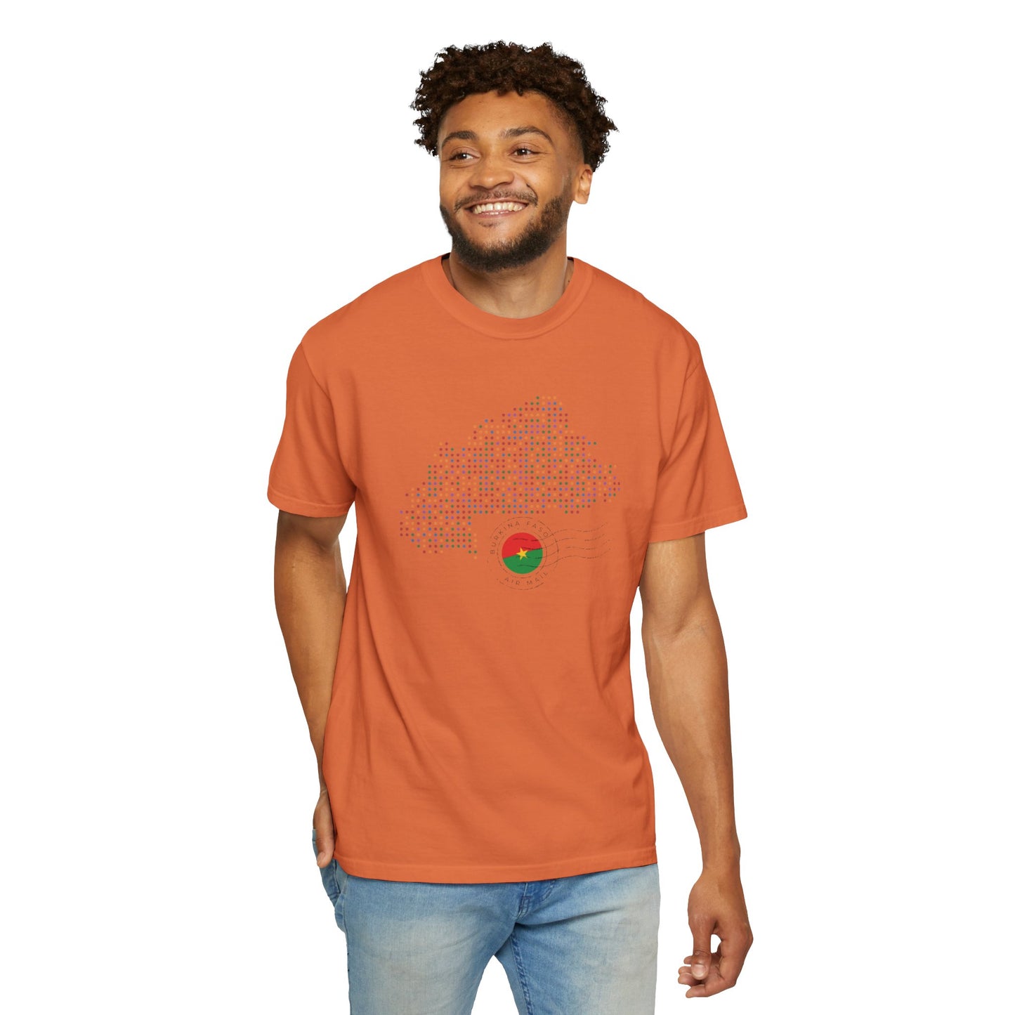 Burkina Faso T-Shirt with Artistic Flag Design - Perfect for Celebrations and Everyday Wear