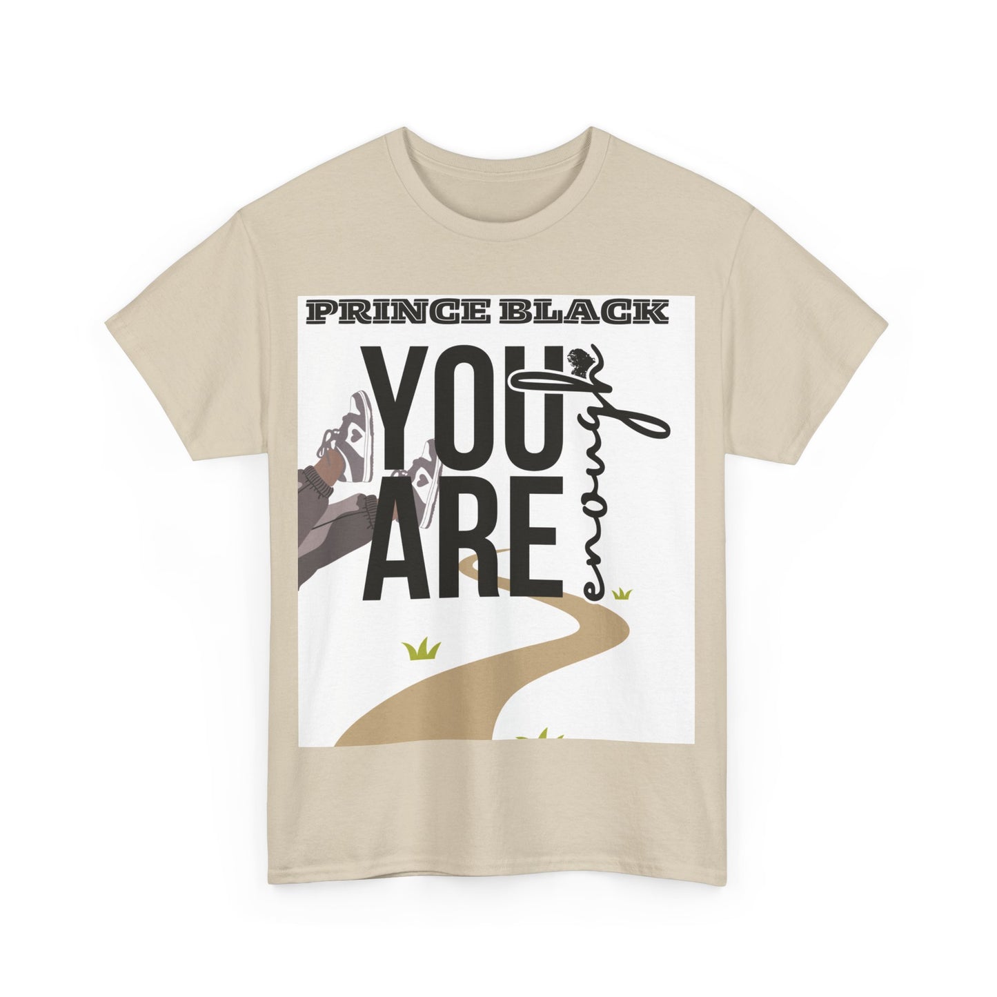 T-shirt unisexe inspirant en coton épais - Motif « You Are Enough » 