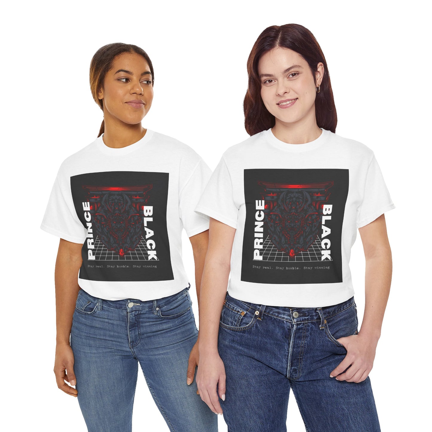 Heavy Cotton Tee - Stay Real Stay Humble Graphic Shirt
