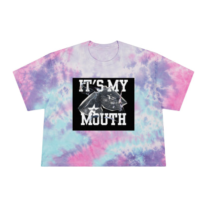 It's My Mouth Tie-Dye Crop Tee for Women - Fun and Stylish Summer Apparel