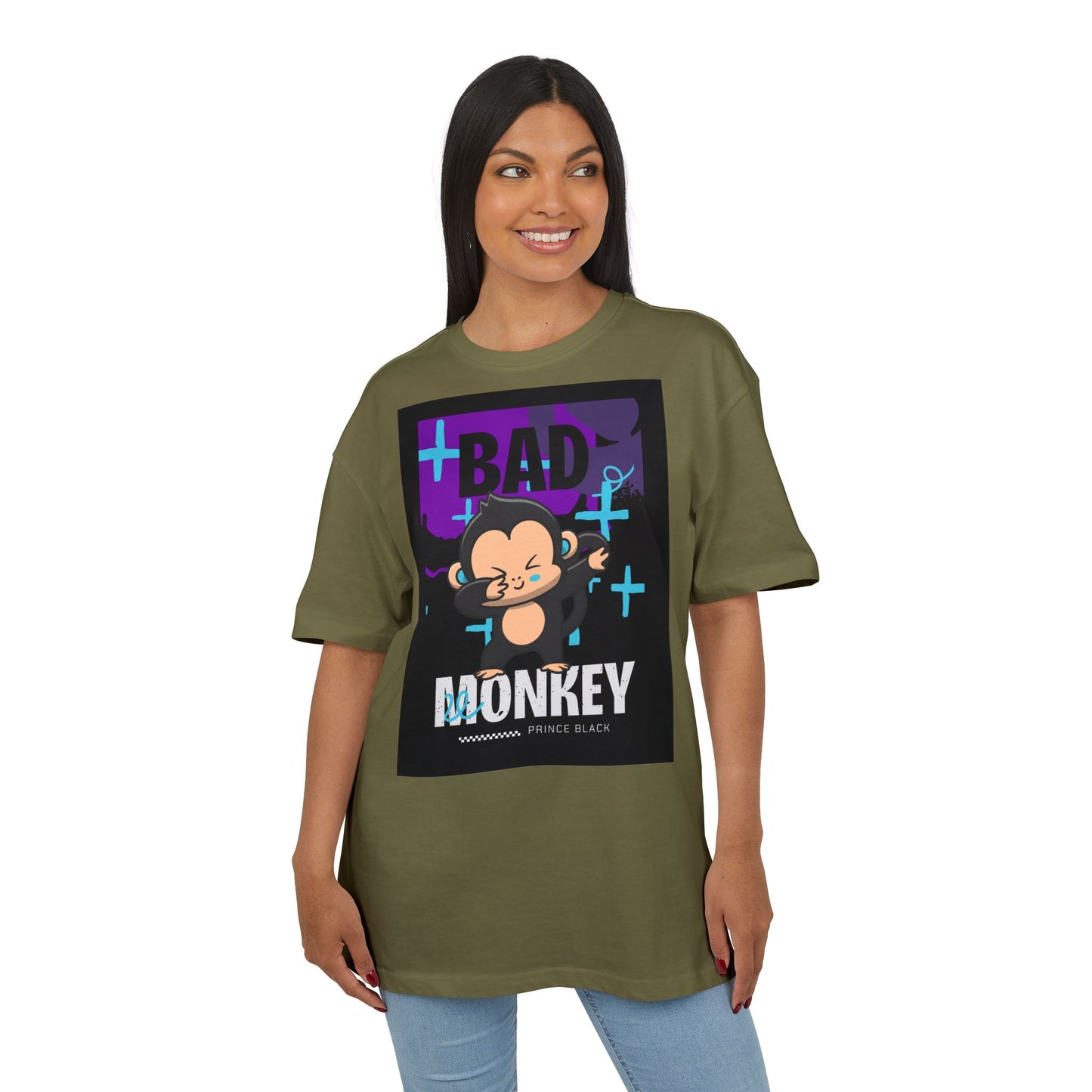 Bad Monkey Graphic Unisex Oversize Tee - Fun & Comfy Streetwear for Casual Vibes