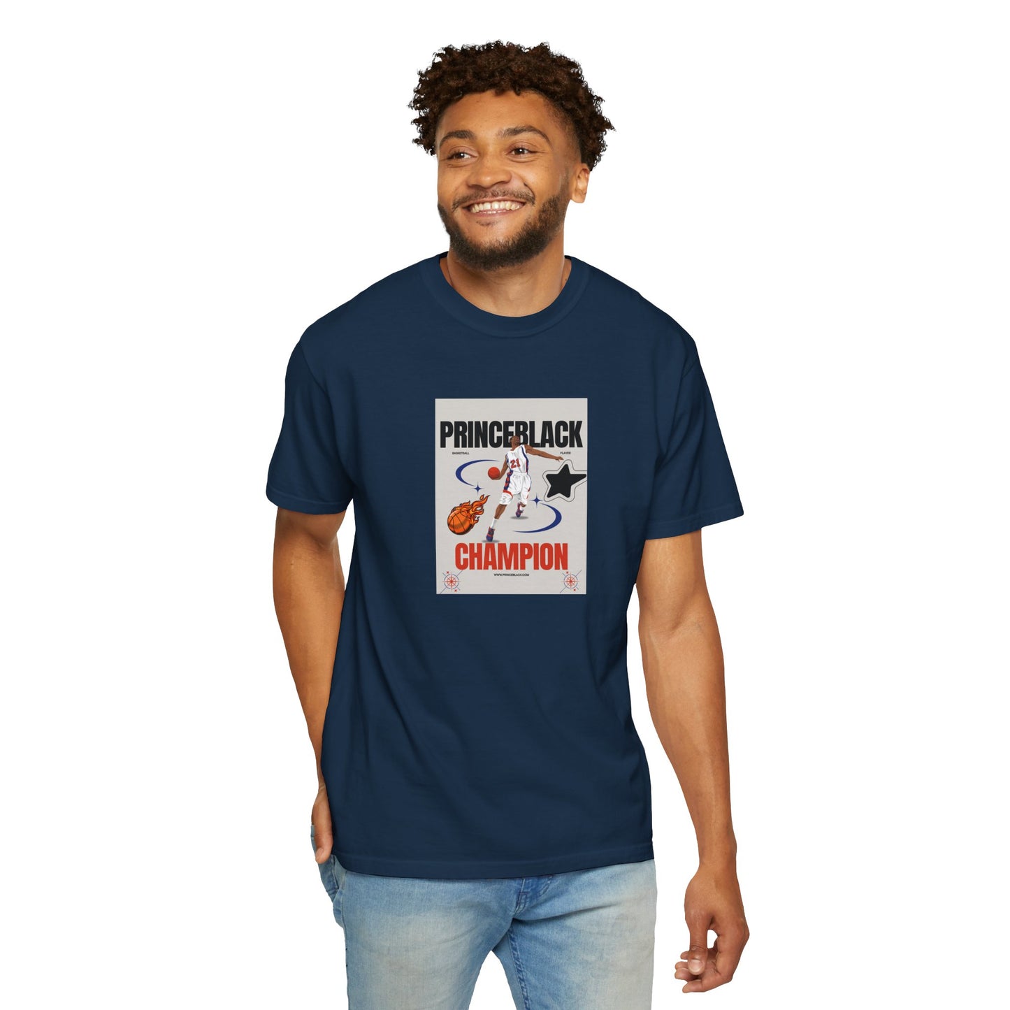 Vintage Champion Graphic T-Shirt - Unisex Garment-Dyed Tee