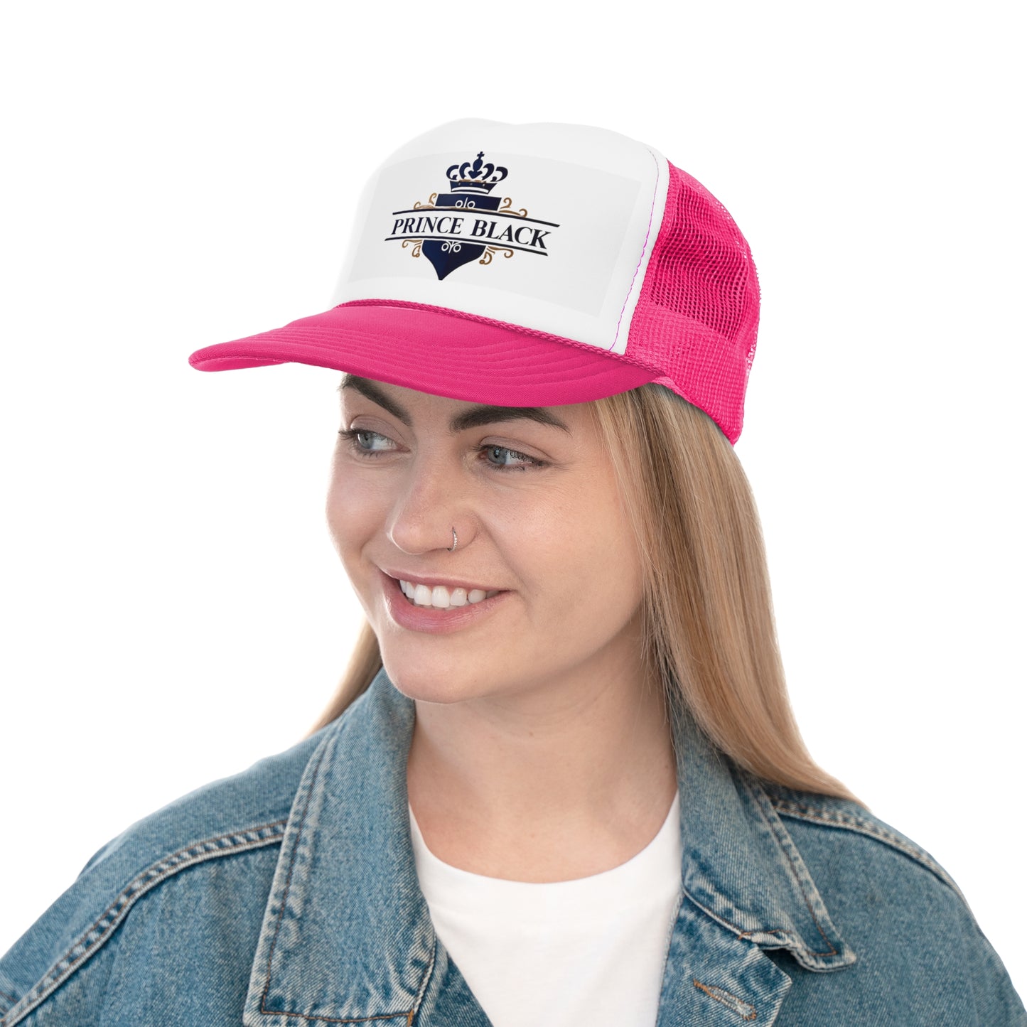 Prince Black Trucker Cap - Stylish & Trendy Headwear for Casual Outings