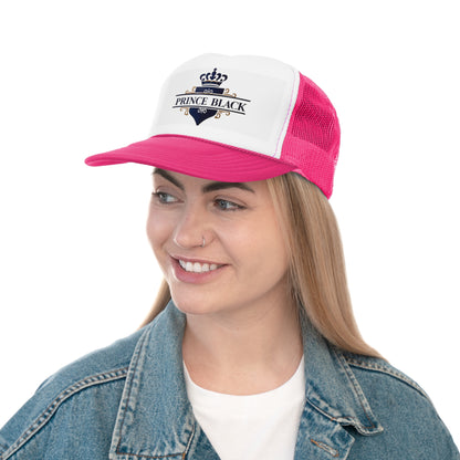 Prince Black Trucker Cap - Stylish & Trendy Headwear for Casual Outings