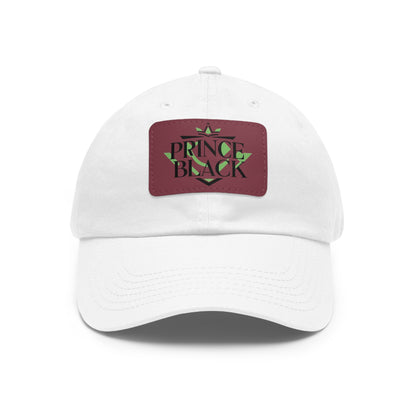 Stylish Dad Hat with Leather Patch - 'Prince Black' Design for Casual Outdoor Wear