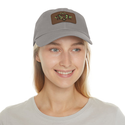 Stylish Dad Hat with Leather Patch - 'Prince Black' Design for Casual Outdoor Wear