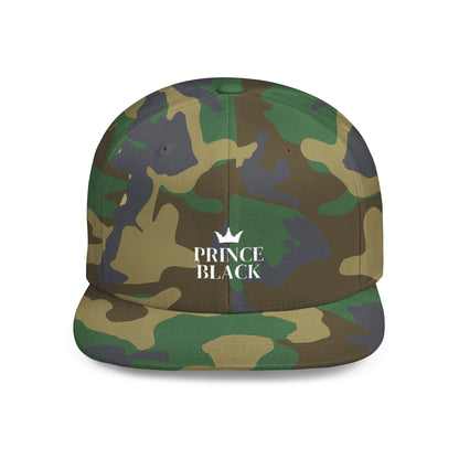 Stylish Prince Black Flat Bill Snapback Hat for Fashion-Forward Individuals