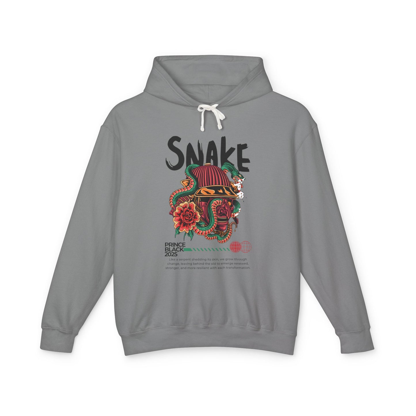Lightweight Hooded Sweatshirt - 'Prince Black' Graphic Design 