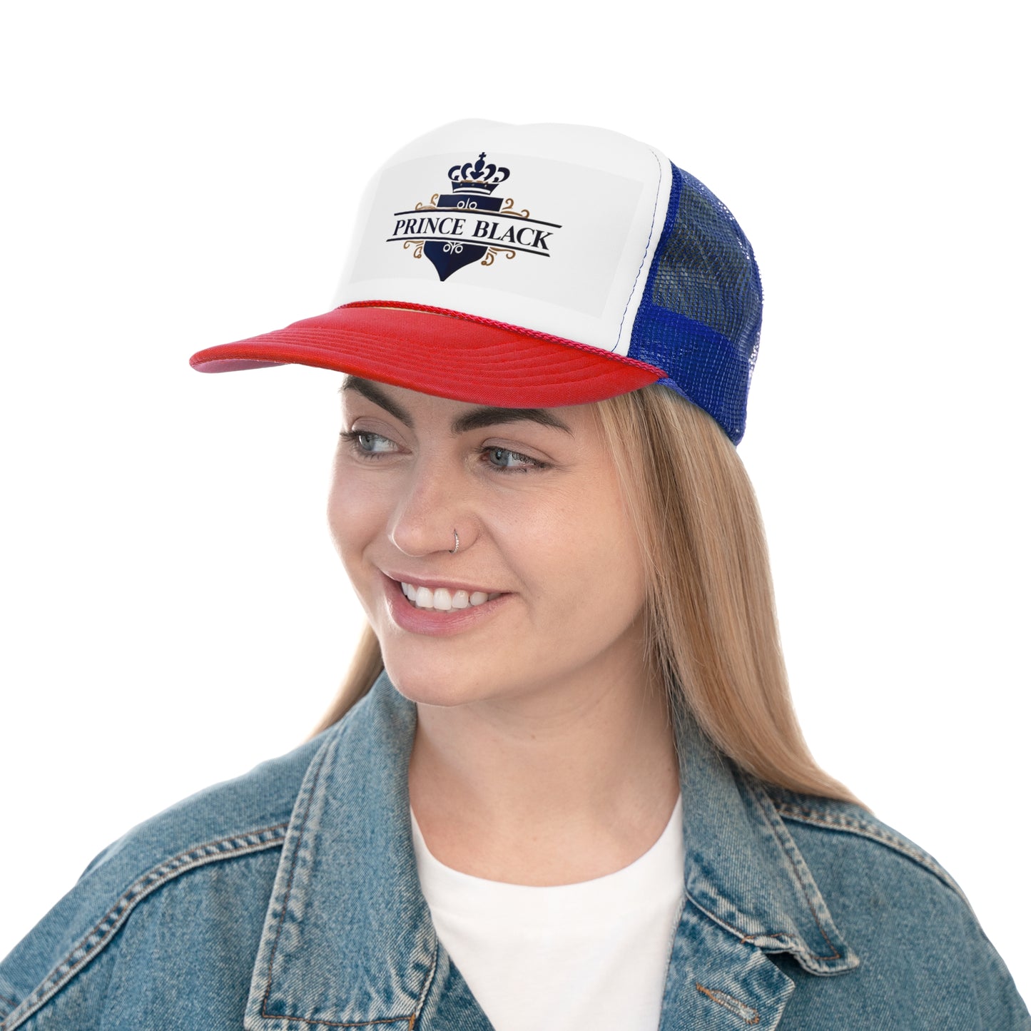 Prince Black Trucker Cap - Stylish & Trendy Headwear for Casual Outings