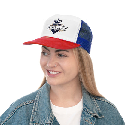 Prince Black Trucker Cap - Stylish & Trendy Headwear for Casual Outings