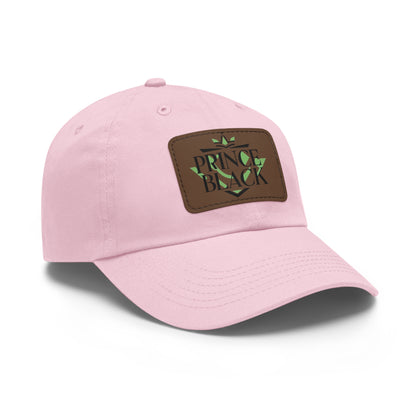 Stylish Dad Hat with Leather Patch - 'Prince Black' Design for Casual Outdoor Wear