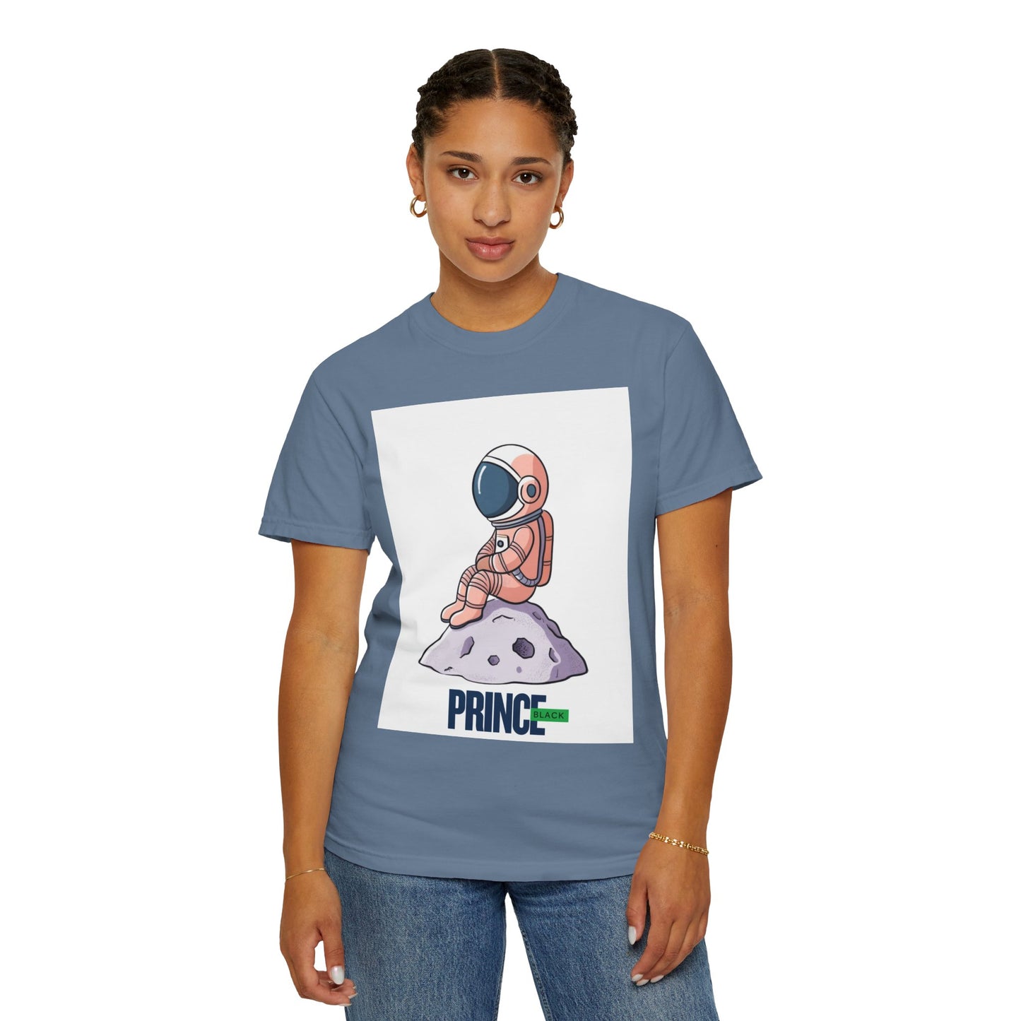 Cosmic Adventure T-shirt - Unisex Garment-Dyed Tee with Astronaut Design