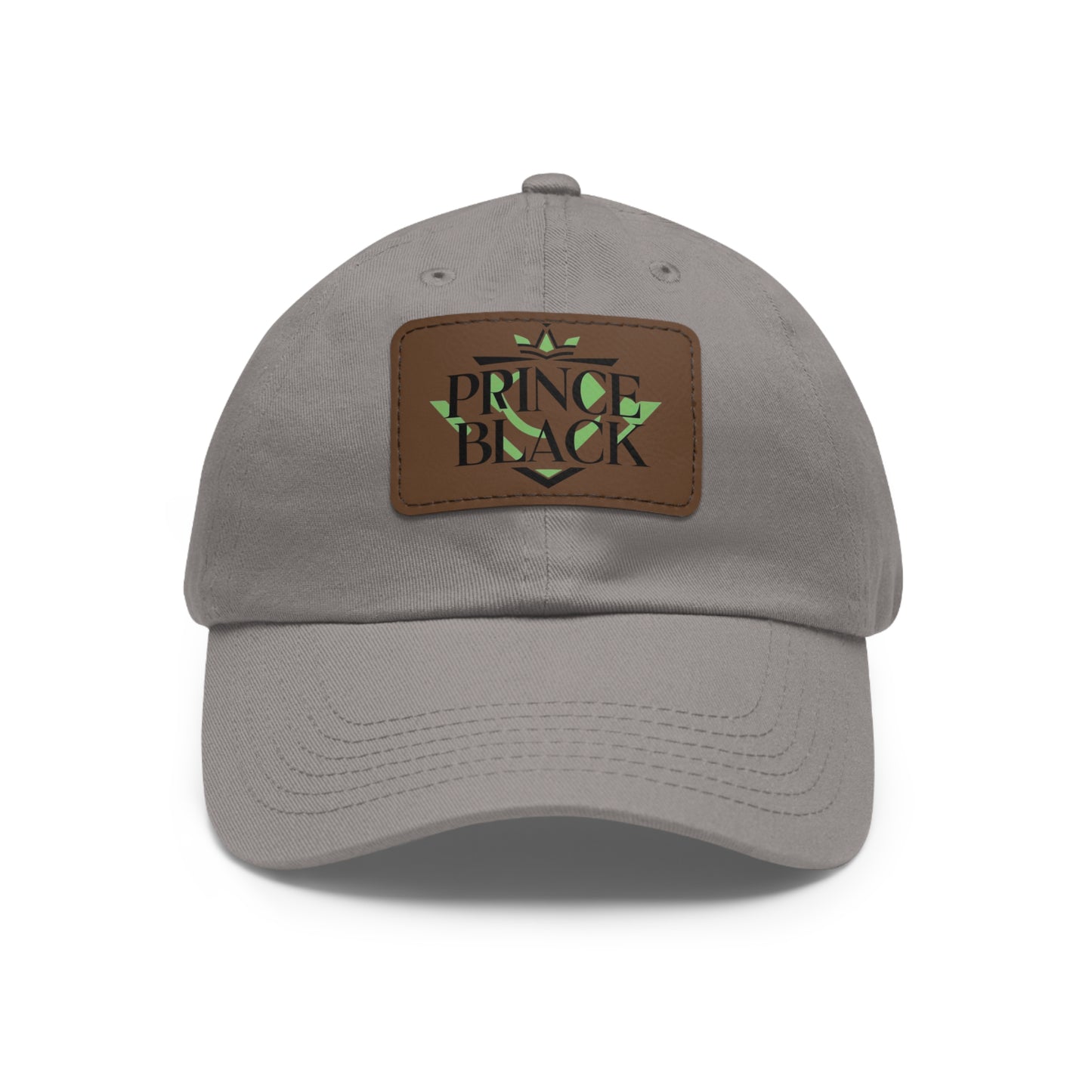 Stylish Dad Hat with Leather Patch - 'Prince Black' Design for Casual Outdoor Wear