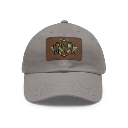 Stylish Dad Hat with Leather Patch - 'Prince Black' Design for Casual Outdoor Wear