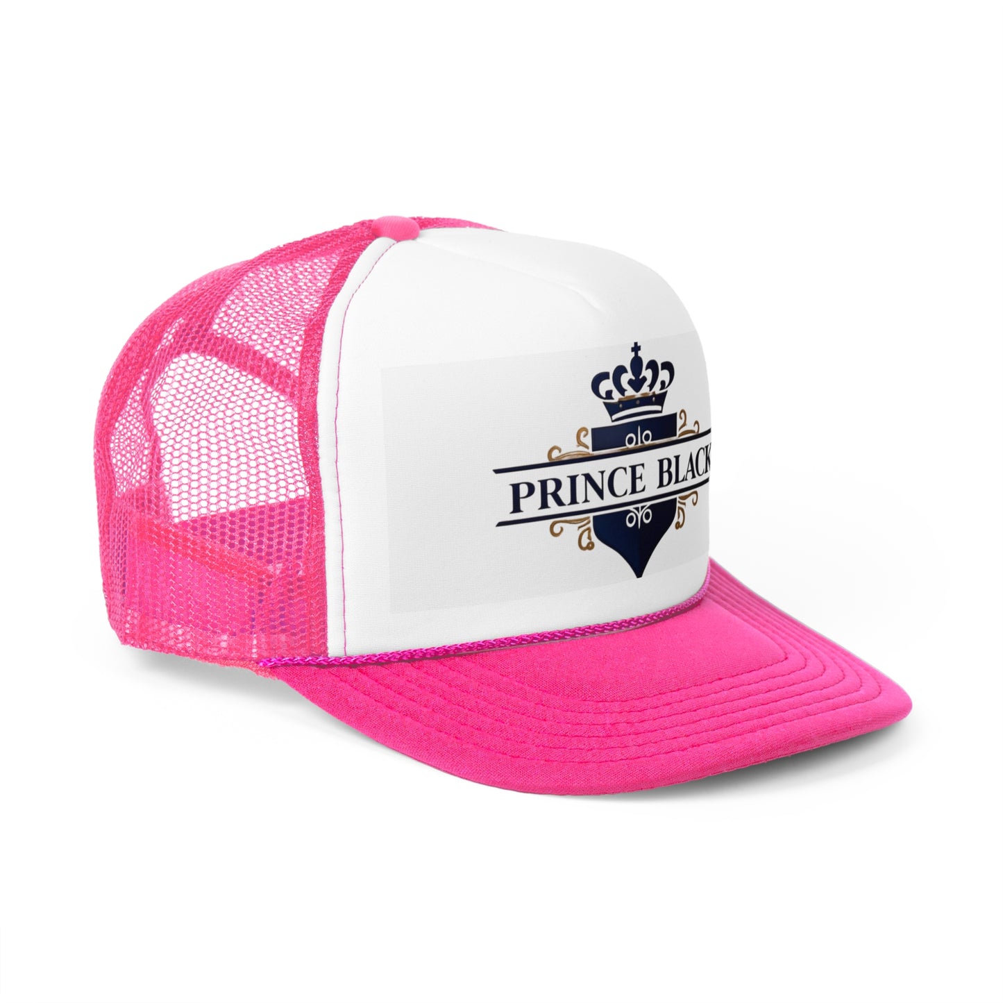 Prince Black Trucker Cap - Stylish & Trendy Headwear for Casual Outings