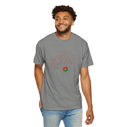 Burkina Faso T-Shirt with Artistic Flag Design - Perfect for Celebrations and Everyday Wear