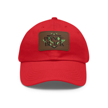 Stylish Dad Hat with Leather Patch - 'Prince Black' Design for Casual Outdoor Wear