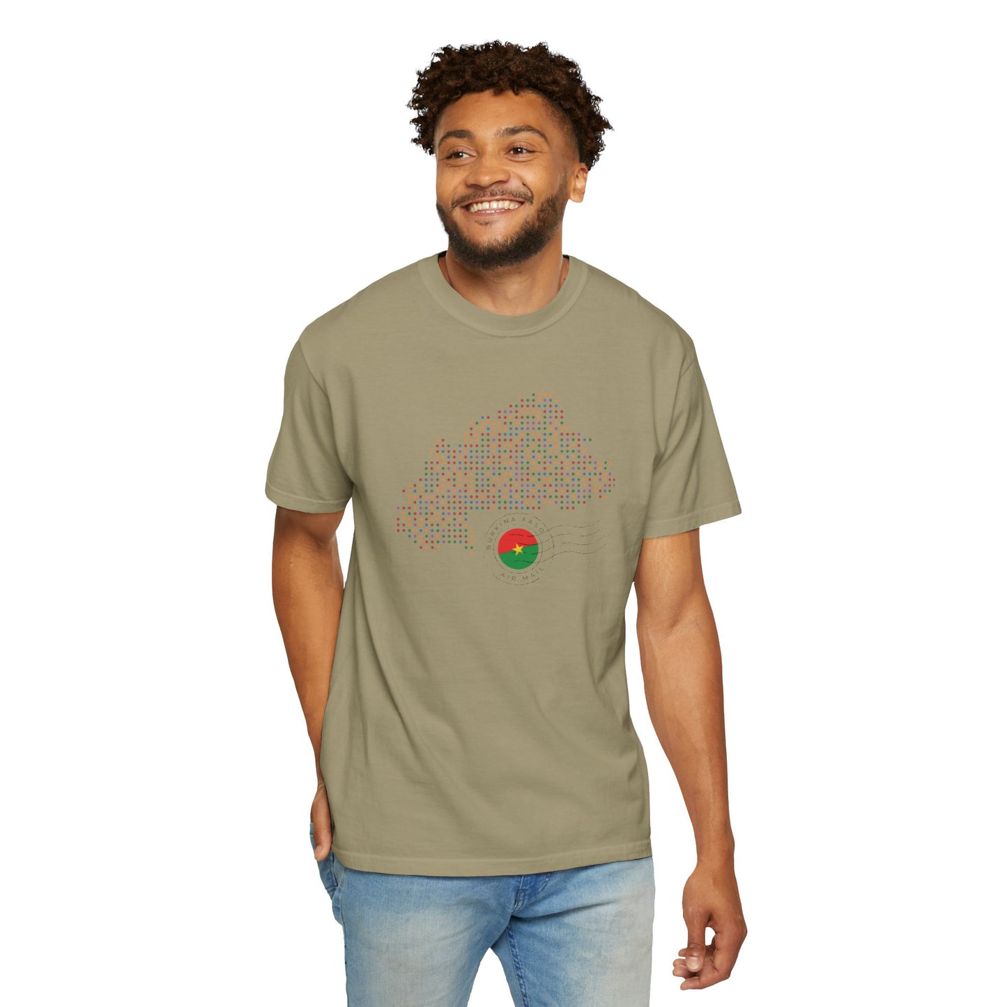 Burkina Faso T-Shirt with Artistic Flag Design - Perfect for Celebrations and Everyday Wear