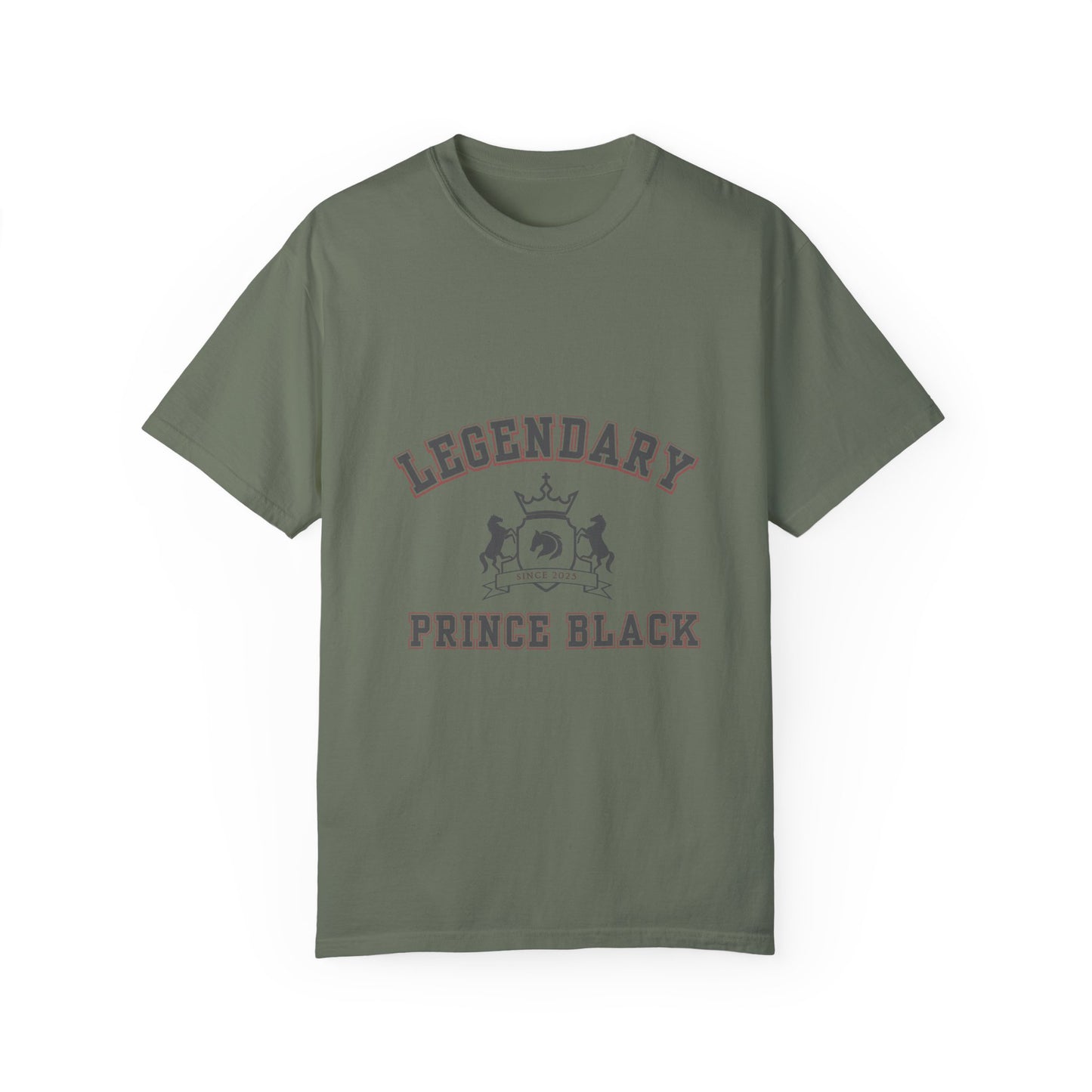 Legendary Prince Black Unisex Garment-Dyed T-Shirt