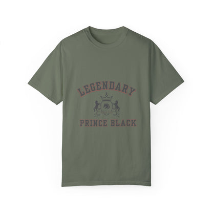 Legendary Prince Black Unisex Garment-Dyed T-Shirt