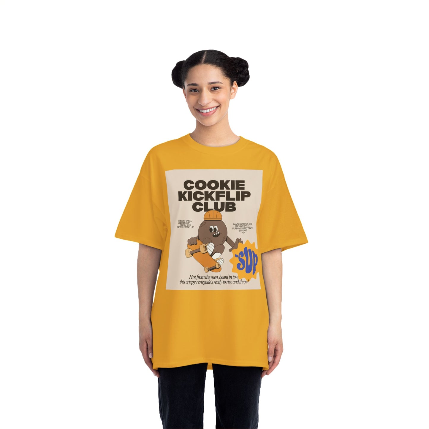 Cookie Kickflip Club T-Shirt - Fun Skateboarding Tee for Kids & Teens