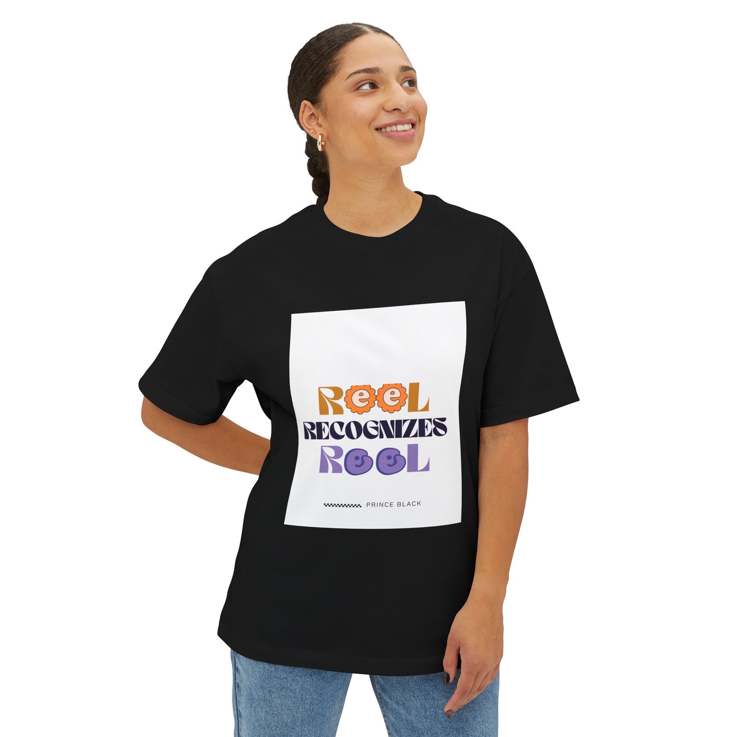 Reel Recognizes Relaxed Unisex Oversized Tee - Perfect for Casual Style and Everyday Comfort
