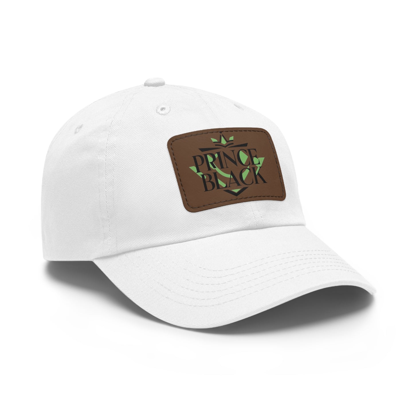 Stylish Dad Hat with Leather Patch - 'Prince Black' Design for Casual Outdoor Wear