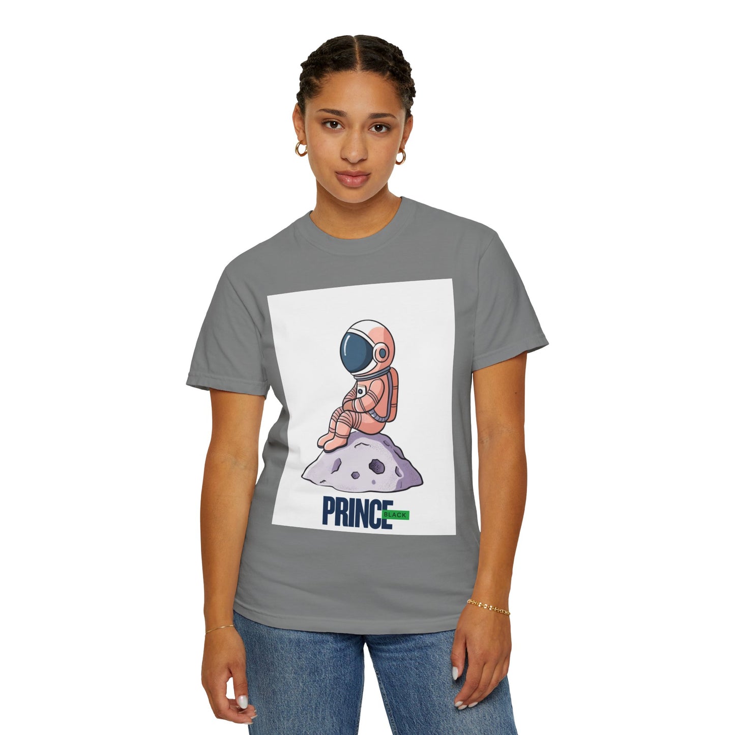 Cosmic Adventure T-shirt - Unisex Garment-Dyed Tee with Astronaut Design