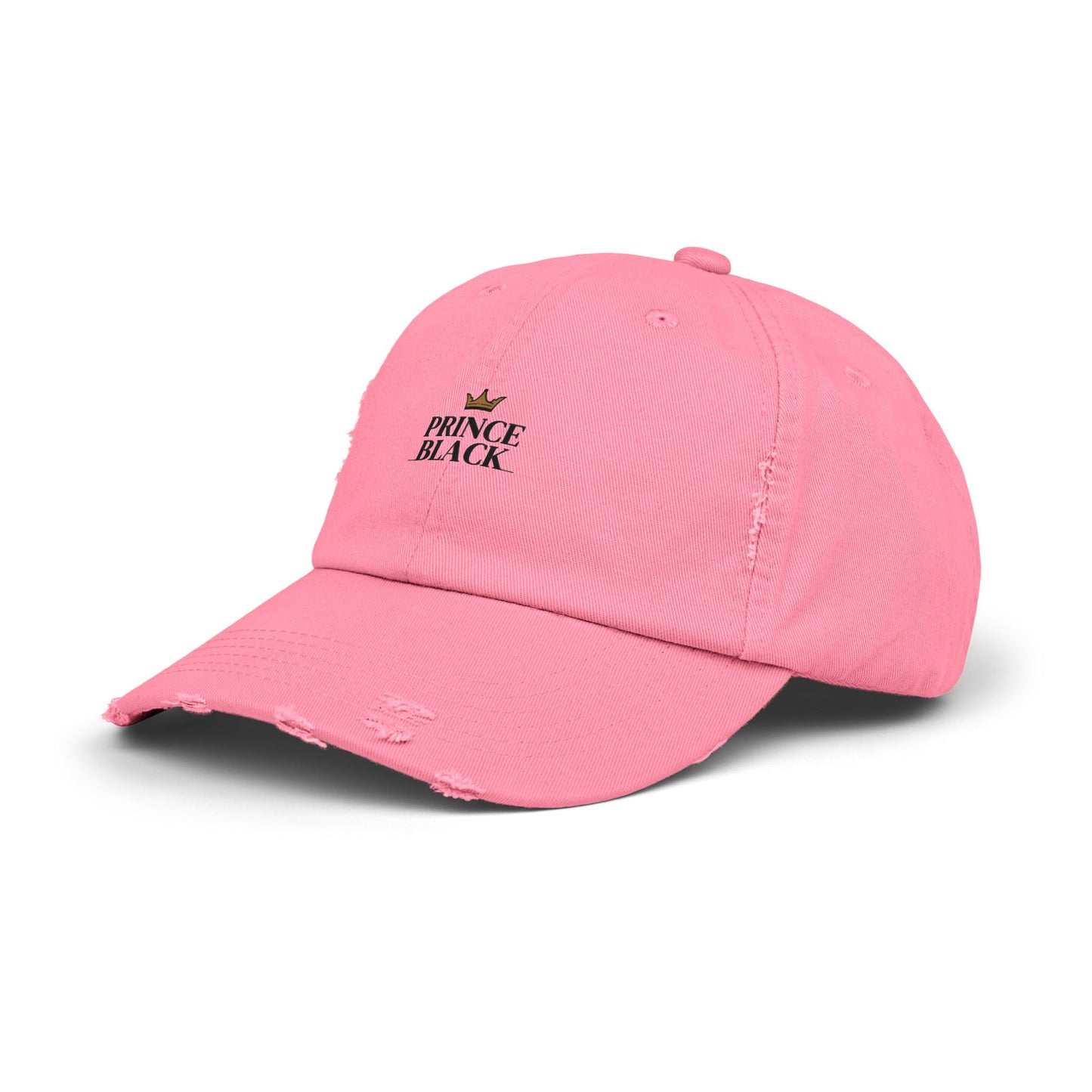 Distressed Cap - Stylish Prince Black Baseball Hat