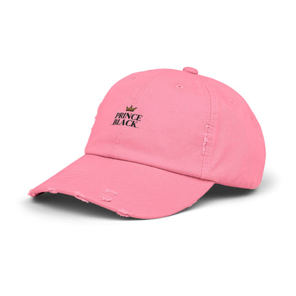 Distressed Cap - Stylish Prince Black Baseball Hat