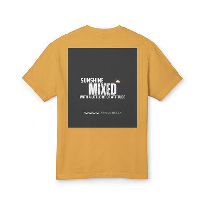 Motivational Unisex Heavyweight Cotton Tee - 'Trust the Process' & 'Sunshine Mixed' Design